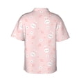 thumbnail image 4 of Xecao Cute Bunny print Hawaiian shirt - a stylish short-sleeve button-down for men, perfect for casual beach and tropical outings., 4 of 9
