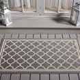 thumbnail image 2 of Safavieh Courtyard Alina Geometric Quatrefoil Indoor/Outdoor Area Rug, Anthracite/Beige, 2'7" x 5', 2 of 17