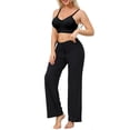 thumbnail image 2 of INSPIRE CHIC Women's Maternity Full Coverage Adjustable Buckled Straps Postpartum Nursing Bra V-Neck Wireless Bralettes S Black, 2 of 4