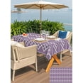 thumbnail image 5 of Outdoor Tablecloth with Umbrella Hole for Patio/Picnic/Party/Camping, Purple Boho Waterproof Table Cloth Rectangle Table Cover Washable, Vintage Ethnic Tribe Abstract Art (54"x 80"), 5 of 8