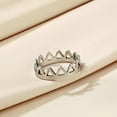 thumbnail image 3 of King and Queen Crown Ring Gold Plated Stainless Steel Power Ring Birthday Anniversary Jewelry, 3 of 5