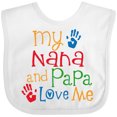 thumbnail image 3 of Inktastic My Nana and Papa Love Me Boys or Girls Baby Bib, 3 of 4