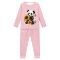 thumbnail image 5 of DISNIMO Pink Panda Sunflower Pajama Set for Girls 9-10 Pajamas for Kids 2 Piece Pajamas Boys Pj Sets for Kids Long Sleeve and Pants Lounge Set Kids Lounge Set Kids Sleepwear with Pockets, 5 of 7