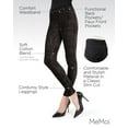 thumbnail image 3 of MeMoi Wide-Rib Stretch Corduroy Leggings - Womens - Female (S/M, Black), 3 of 7