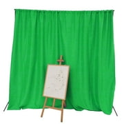 King Mills 10x8 ft Backdrop Curtain for Photography, ideal as Streaming Backdrop, Green