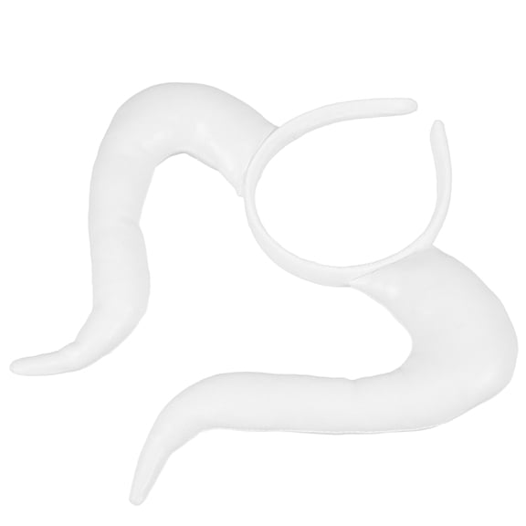 YUYUETIME Headpiece Horns Headbands White Photo Prop for Family Members 1Pcs