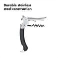 thumbnail image 4 of Steel Double Lever Waiter's Corkscrew,Silver/Black,1 CT, 4 of 5