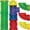 Green, variant on Kaytee CritterTrail Fun Value Pack Assorted Tubes