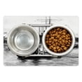 thumbnail image 1 of Vintage Boat Pet Mat for Food and Water, San Diego Port Vintage Picture with Ships and Sailboats Old Times Artwork, Non-Slip Rubber Mat for Dogs and Cats, 18" X 12", by Ambesonne, 1 of 2