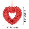 XEOVHV Valentine's Day Love Garland Door Wedding,Heart Shaped Wreath