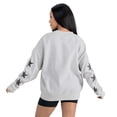 thumbnail image 2 of Women's Gameday Couture  Ash Las Vegas Raiders Resilience Relaxed Rhinestone Pullover Sweatshirt, 2 of 6