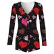 thumbnail image 5 of Mono corto con solapa abotonada funcional estampado con botones para mujer a la moda para adultos Pompotops ulkah936519, 5 of 5