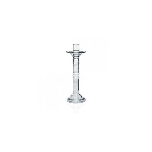 15" Venezia Leaded Crystal Candlestick Candle Holder with Round Wax Tray