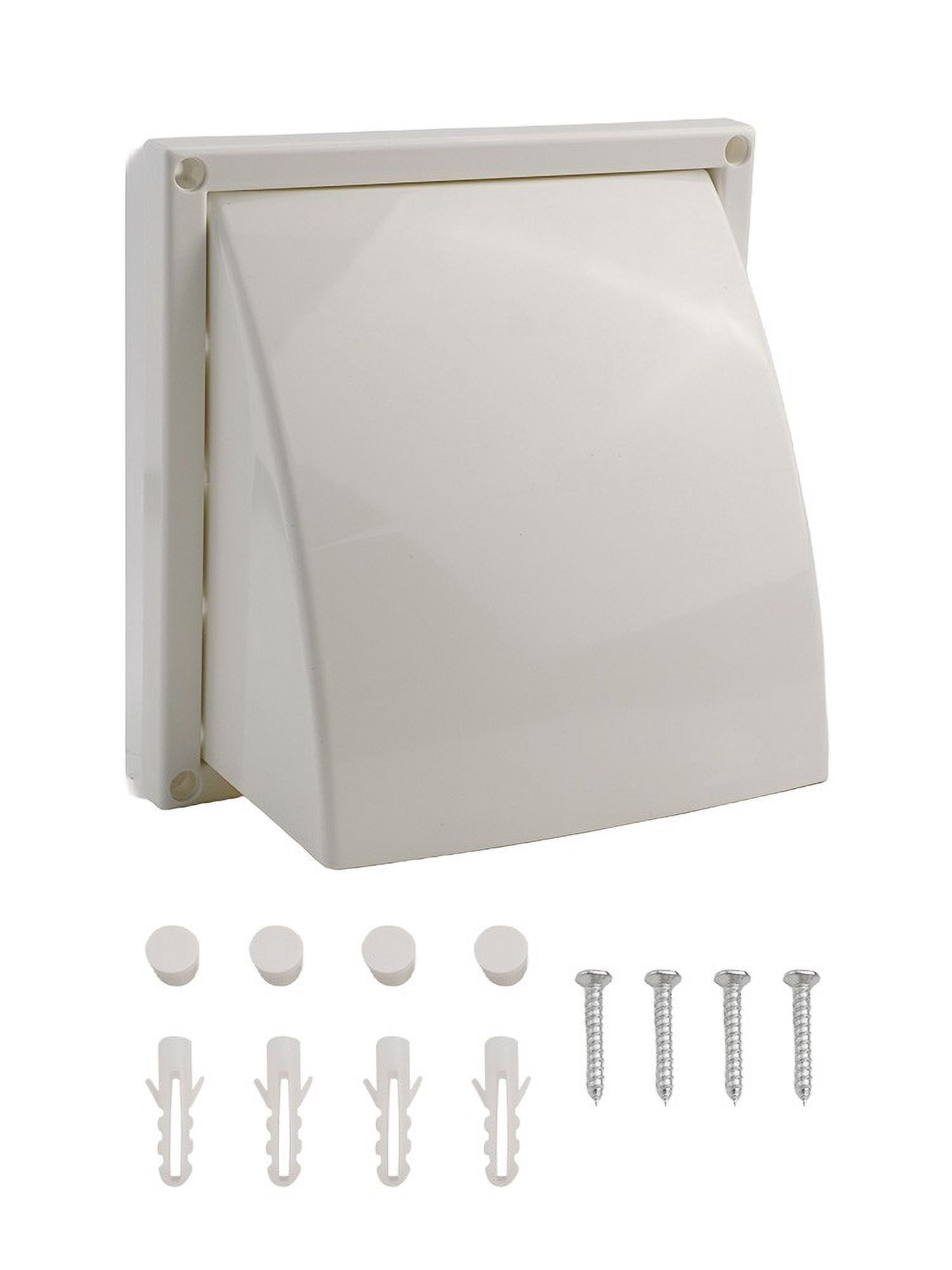 Abs Exterior Wall Ventilation Grille Range Hood Duct Air Outlet With Valve 150Mm Smile Home