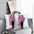 thumbnail image 6 of LALILO Throw Pillow Covers Portrait Young Black Woman African Cushion Cover 18" x 18", 2 Pack, 6 of 6