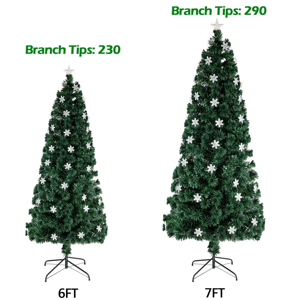 Private Jungle 6FT Christmas Tree, Small Light Fiber Optic Christmas Tree, 230 Branches Artificial Tree Xmas Tree - Green