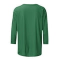thumbnail image 5 of ICHUANYI Women's Fashion Saint Patrick Day Print T-shirt 3/4 Sleeves Blouse Crew Neck Casual Tops, 5 of 5