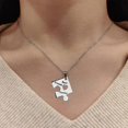 thumbnail image 4 of Square Pendant Jigsaw Necklace Round Puzzle Clavicle Chain Stainless Steel--A-Product code 45004 A, 4 of 5