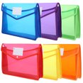 thumbnail image 2 of Shisuyan 6pcs Plastic Envelopes Poly Envelopes Clear Document Folders With Snap Closure File Folders A4 Size File Envelopes With Label Pocket, 2 of 9