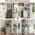 thumbnail image 5 of Mini Fridge Shelf, 21''x21''x63' Mini Fridge Stand with Storage, Kitchen Microwave Stand Baker Rack, Free Standing Storage Shelf Rack for Home Kitchen Dorm, 5 of 6
