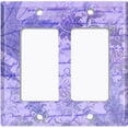 thumbnail image 6 of Metal Light Switch Plate Outlet Cover (Purple Leaf Letter Damask LET008), 6 of 13