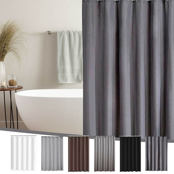 Cortina de Baño de 180 X 180 Cm, Color Liso, Impermeable, de Poliéster Grueso, para Puerta de Baño.