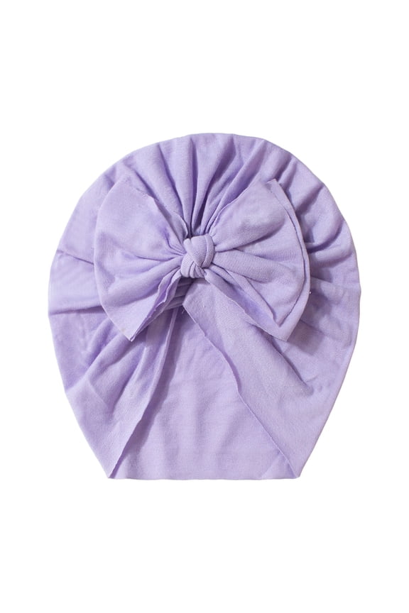 Toddler Girl Headbands Super Stretchy Soft Knot Baby Girl Headbands with Hair Bows Nylon Head Wrap For Newborn Baby Girls Infants Purple,0-2 Years