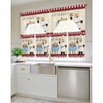 thumbnail image 4 of Chef Kitchen Curtains Swag Valance and Tier Curtains Set 24 Inch Length, Red Fruit Cake Hat Kitchen Gourmet Vintage Rod Pocket Drape Panels Pair Swag Curtains for Bathroom/Cafe/Window, 4 of 6
