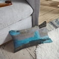 thumbnail image 5 of Throw Pillow Covers Modern Home Art Decor, 12 x 20 Inches Set of 2 Pillow Cases Decorative, Abstract Oil Painting Pillowcases for Bedroom, Living Room, Teal Grey, 5 of 6