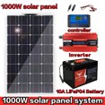 thumbnail image 2 of ERNA 2000W Solar Panel System Complete Set Solar Panel 100A Controller 110V 220V Inverter 10Ah 30Ah LFP Battery Boat Energy Vehicle, 2 of 31