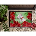 thumbnail image 3 of Carolines Treasures CK1341JMAT Bull Terrier Poinsettas Door Mat Indoor Rug or Outdoor Welcome Mat 24x36 Doormat  36"L x, 3 of 4