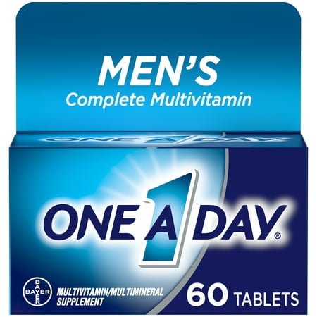 One A Day Men's Multivitamin, Supplement with Vitamins A, C, E, B1, B2, B6, B12, Calcium and Vitamin D, 60 (Best Multivitamin Mineral Supplement)
