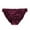 Wine, variant on Pisexur Women's Sexy Frill Trim Satin Underwear Panties Mid Waist Wavy Cotton Crotch Briefs Smooth Soft Nylon