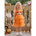 thumbnail image 2 of RUINIXCW Girl Halloween Dress Ghost Embroidery Square Neck Fly Sleeve Tulle Dress, 2 of 9