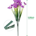 thumbnail image 2 of 12 Bundles Artificial Flowers Outdoor UV Resistant Fake Violets Flowers No Fade Faux Greenery Plastic Plants for Garden Porch Window Box Decoration(Fuchsia), 2 of 7