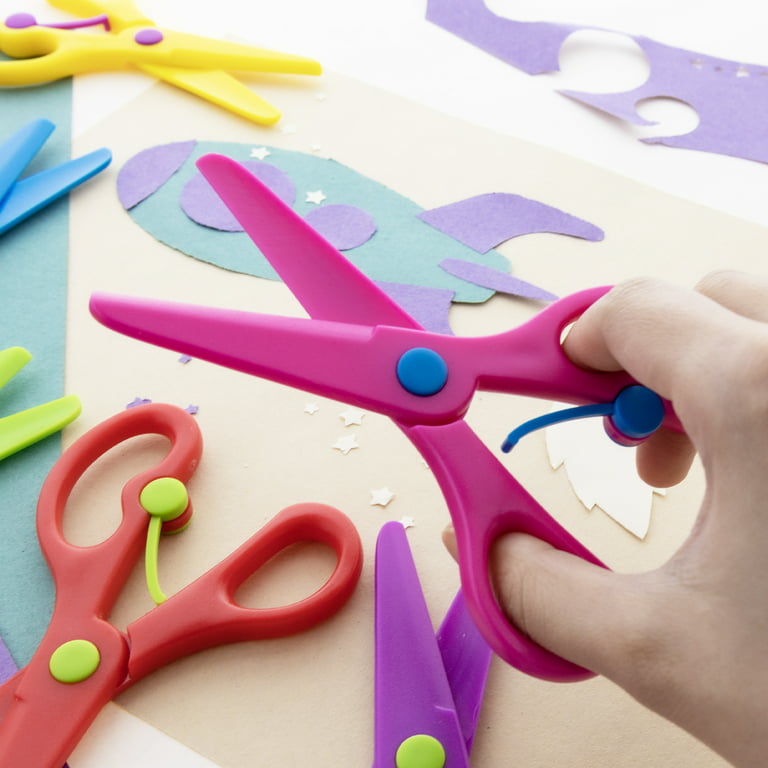 HEQUSIGNS 36 Pack Scissors Bulk for Kids, Safety Blunt Tip Student  Scissors, Kid Craft Scissors for Cutting Regular Paper,Construction  Paper,Cards