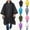 Army Green, variant on EDHITNR Thickened PVC Men Hooded Rain Cape Cloak, Adjustable Drawstring Hood Side Snap Button Elastic Cuff Long Style Solid Color, Waterproof Unisex Raincoat for Commuting Cycling Camping Travel