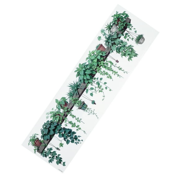 unbranded Old-fashioned Clockwork Green Plant Wall Stickers