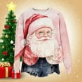 thumbnail image 1 of YOIAVAIOY Chandails en Molleton de Noël Grande Taille pour Femmes Père Noël Impression 3D Chandail Col Rond Manches Longues Chandail en Molleton de Noël, 1 of 5