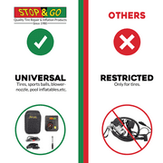 Stop & Go RCP Compact Mini-Air Compressor / Inflator with 12V Car Adapter & Built in LED Light for Motorcycle, Scooter, ATV, UTV, Golf Cart, Lawn Mower