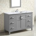 thumbnail image 2 of Winston 48 inch Bath Vanity in Warm Grey with Bombay White Engineered Marble Top, 2 of 3
