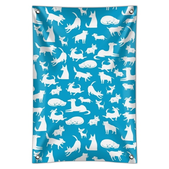 Dozens of Dogs Pattern Home Business Office Sign