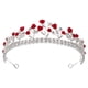 thumbnail image 1 of GOOHOCHY Tiara para mujer: diadema de novia con corona de flores barrocas, tiara de novia con rosas de diamantes de imitación, tocado de boda para fiestas y festivales., 1 of 8