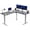 Black/Gray, variant on VIVO Electric 63" x 55" Corner Stand Up Desk, Dark Walnut Table Top, White Frame