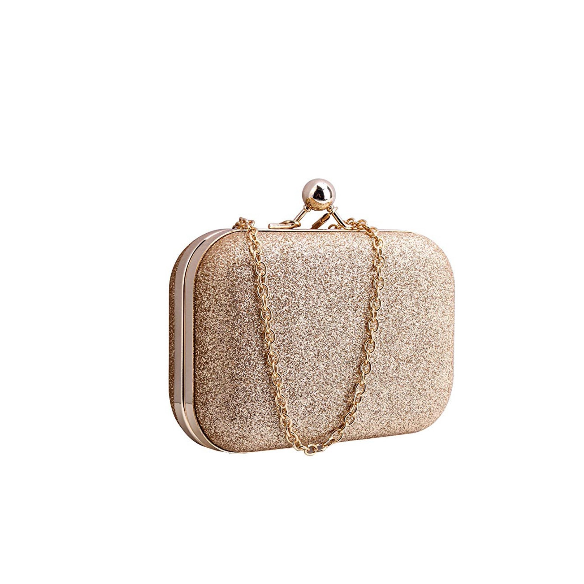 Talons Hauts Nude Pour Femme Taille UK 2 - Daim, Bout Rond, Chaîne - Avec Pochette Étincelante Offerte