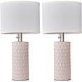 thumbnail image 6 of Table Lamp Set of 2,20" Ceramic Table Lamp Bedside Lamps Nightstand Lamp Modern Table Lamp for Living Room,Bedroom & Home Office Pull Chain, 6 of 8