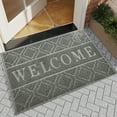 thumbnail image 2 of Welcome Mat Outdoor Indoor, All-Season Waterproof Front Door Mat Outside Entrance, All-Weather Heavy Duty Non-Slip Doormat, Low Profile Porch Patio Entrance Mats, 29.5x17.7 Inches, 2 of 6