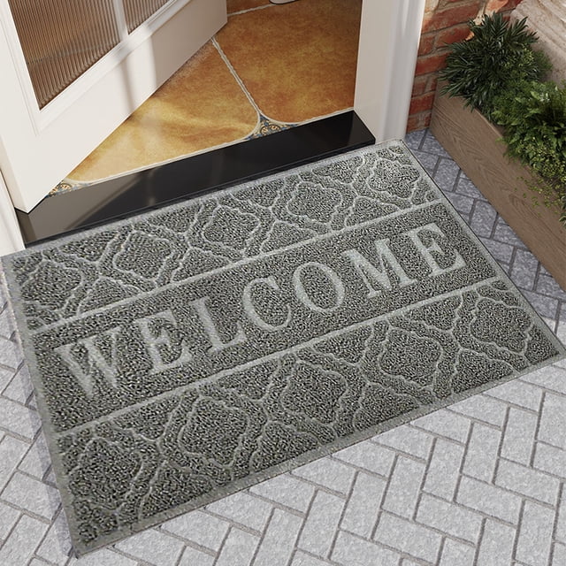 RKSTN bathroom rugs Home Entrance Door Three Dimensional Embossed Welcome Mat High Grade Scratch Counteractive Wear Counteractive Easy To Clean