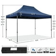 thumbnail image 3 of Topeakmart 15 x 10 FT Pop-up Commercial Canopy with Adjustabale Height, Navy Blue, 3 of 7