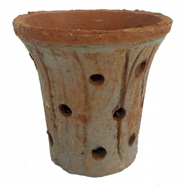 Rustic Terracotta Clay Elegance Orchid Pot 6.25" x 5.5"